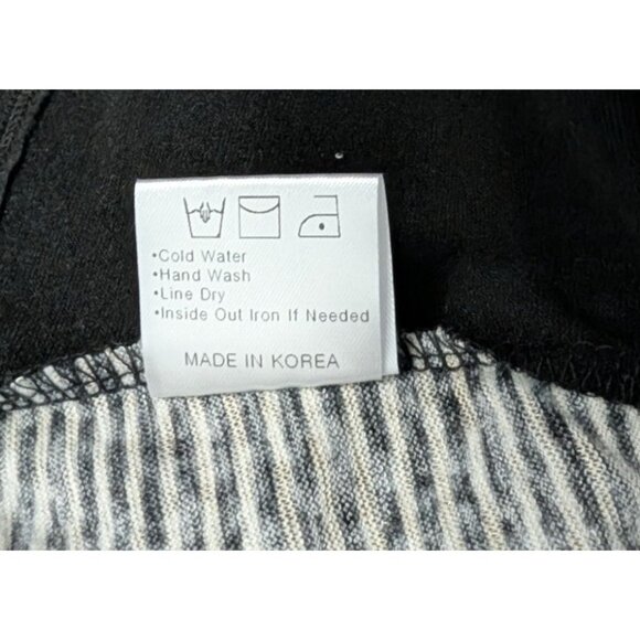 Terra SJ Apparel XL Long-Sleeve Cowl Neck Tunic Top Polka Dot Stripe Print Black - Picture 4 of 10